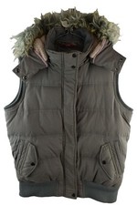 Fat Face Womans Grey Faux Fur