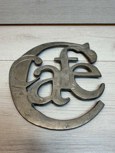 Vintage metal cafe trivet - vintage,