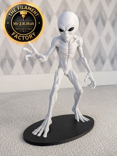 Grey alien figure dynamic - figure,