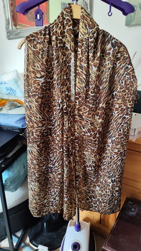 Leopard print scarf women - leopard,