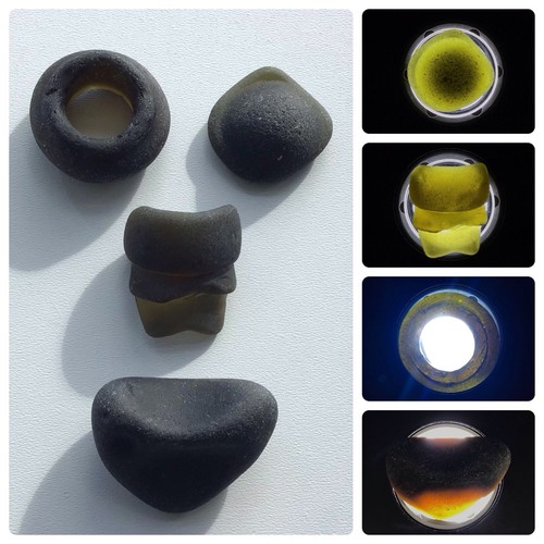 Genuine black sea glass - sea,