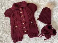 Hand Knit Baby Set