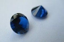 SAPPHIRE SPINEL ROUND BRILLIANT CUT CUBIC ZIRCONIA LOOSE GEMS 