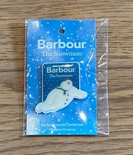 Barbour The Snowman Enamel Pin Badge Christmas 40th Anniversary Limited Edition