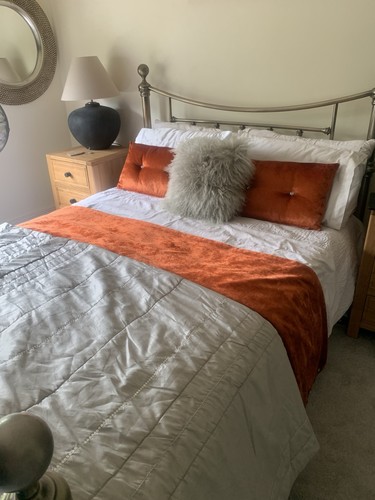 Silver sequin detail bed - sequin,
