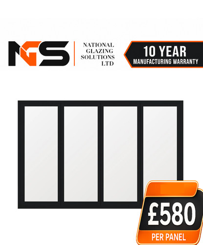 Black aluminium 4 panel - aluminium,