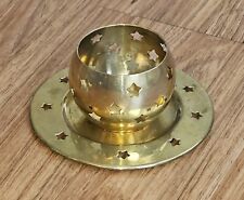 Brass Cut Out Star Tealight Holder + Daucer