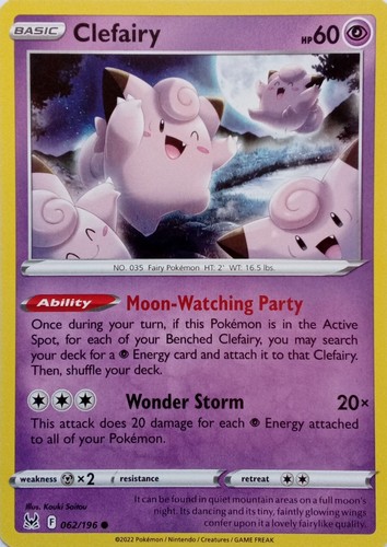 062 196 clefairy common - common, |