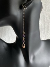 Hand Crafted, Single Copy, Yellow Gold Earrings, 10cm, 2.8gr