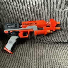 Nerf Zombie Strike Clear Shot Orange Blaster Foam Dart Gun with  6 xshot darts