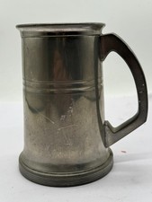 VINTAGE PINDER BROS PEWTER TANKARD PINT BEER MUG WITH HANDLE TRADITIONAL PUBWARE