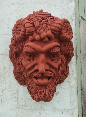 Satyr god pan terracotta - god,