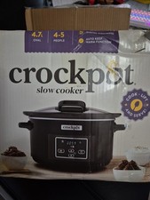 Crockpot Lift and Serve Digital Slow Cooker  Countdown Timer | 4.7  Black CSC052