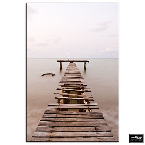 Old sea pier sunset seascape - sea,