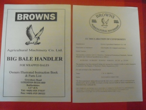 Browns big bale handler for - browns,