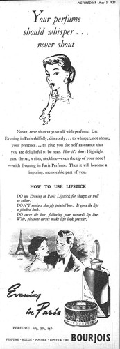 1951 advert for - 1951, bourjois