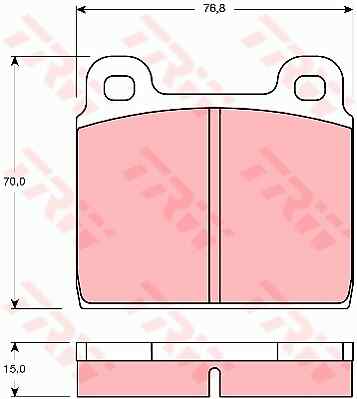 Trw gdb100 brake pad - trw, disc