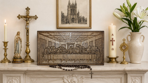 The last supper solid oak - last,