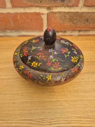 Vintage hand painted wooden - vintage,