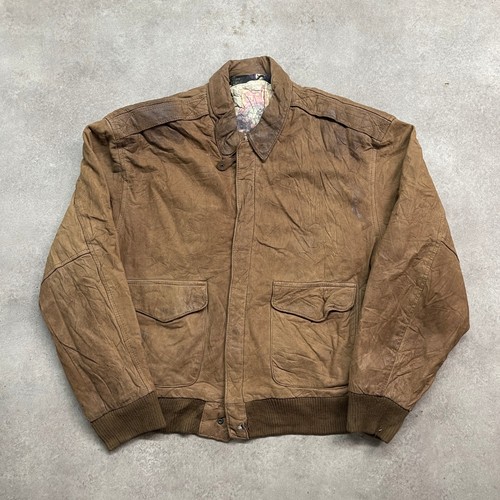Leather flight bomber mens - a2,
