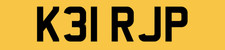 BARGAIN 2 DIGIT SHORT OLD PERSONALISED DVLA CAR REG NUMBER PLATE K31 RJP / RJ RP