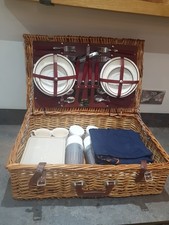 Vintage Picnic Hamper Retro Optima Wicker Basket Hamper Basket Picnic Basket