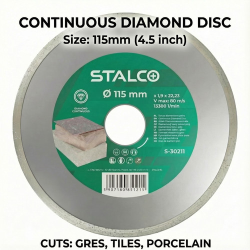 115 continuous diamond - mm, 4.5"