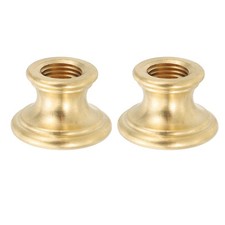 Lamp Solid Brass Neck,2Pcs M10 Fine Threaded Turned Solid Brass Spindle,23x15mm