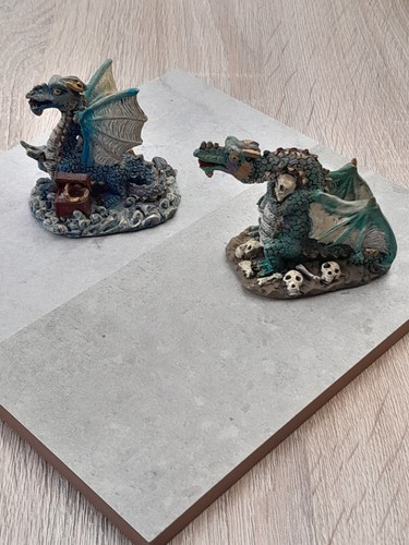 Mini dragon ornaments blue - blue, &