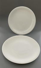 China by Denby Plain White Side Plates Set of 2 23cm Diameter VGC