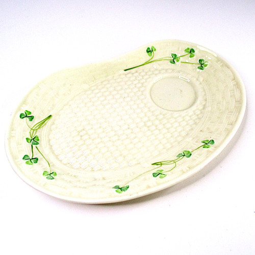 Belleek snack plate cream - snack,