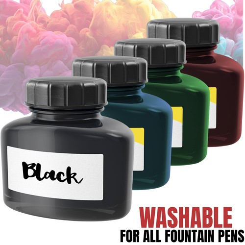 Fountain pen ink refill bottle - fountain,