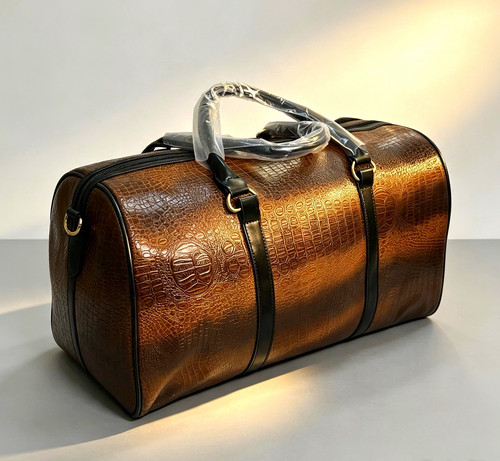 Brown crocodile print - brown,