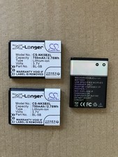 2 x CS-NK5BXL Batteries & 1 other - Vivitar, Nokia see below for compatibility.