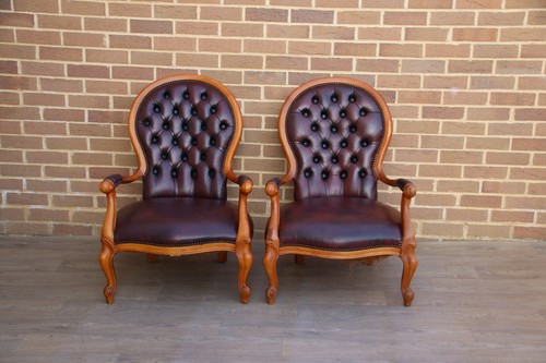 Pair vintage chesterfield - pair,