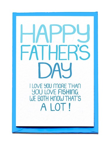 Fishing fathers day card - fishing,