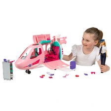 Jet Plane Lights and Sounds Playset with Pilot Doll - 54 Pieces and Accessories