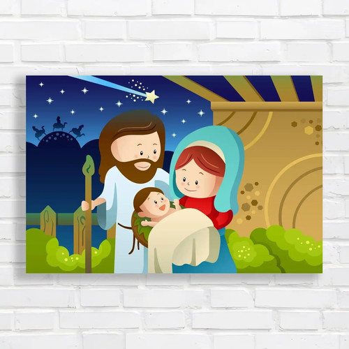 Nativity scene with holy - with,