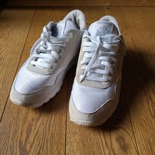Reebok Men's Size 9.5 Classic Nylon White Retro Fashion Running Shoes Trainers