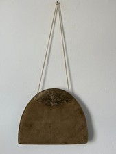 Vintage 1980s Gina London bag suede envelope handbag retro shoulder purse #VD