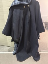 Cape Coat With Attached Scarf