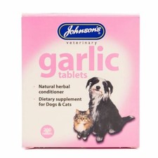 Johnsons Garlic Tablets 200 For Dogs Cats Natural Herb Remedy For Fleas & Worms
