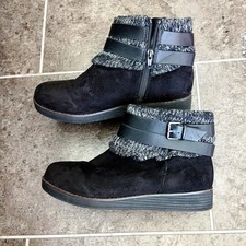 Ladies Black Boots EVANS Size