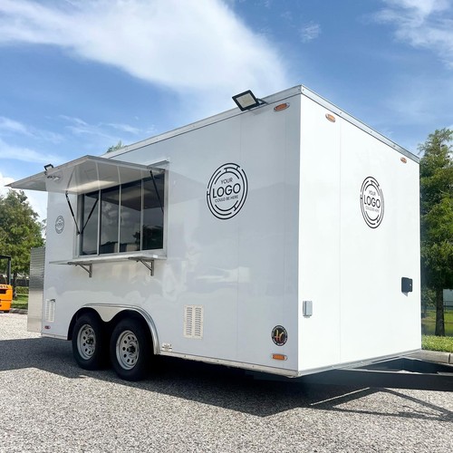 Food trailer with stainless - food,