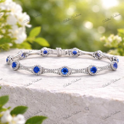 Natural round blue sapphire - natural,