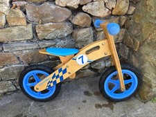 Wooden childs balance bicycle