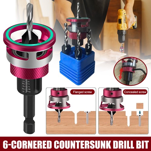 6pcs woodworking countersink - 6pcs,