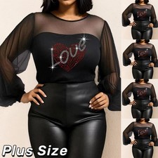 Plus Size Womens Lace Tops