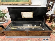 Swiss Cylinder Music Box with 3 Interchangeable Cylinders Circa 1885-1900