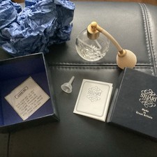 Vintage Stuart Crystal Cascade Glass Perfume Scent Bottle Atomiser Set